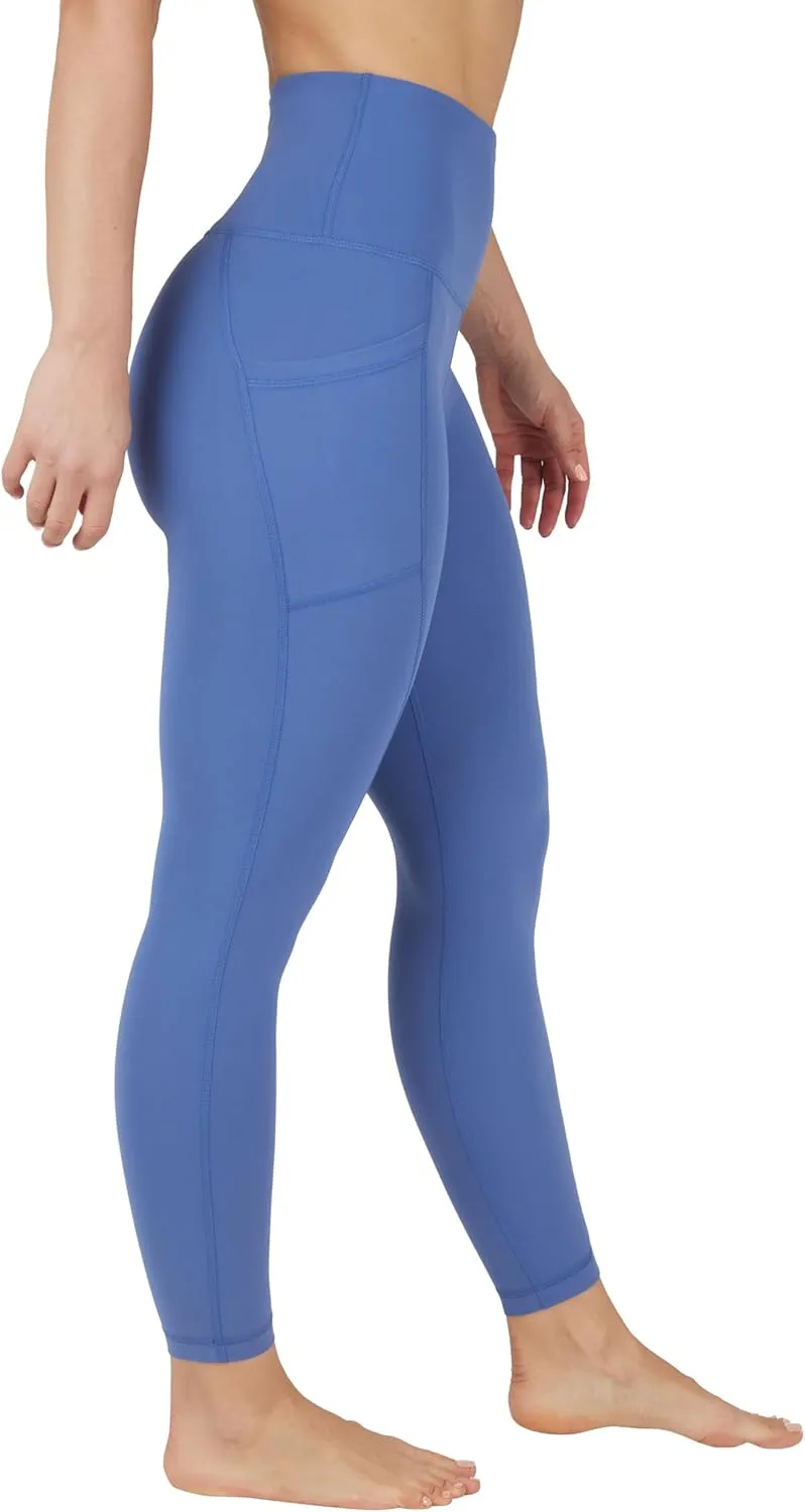 Yogalicious High Waist Ultra Soft 7/8 Ankle Length Leggings with Pockets for Women