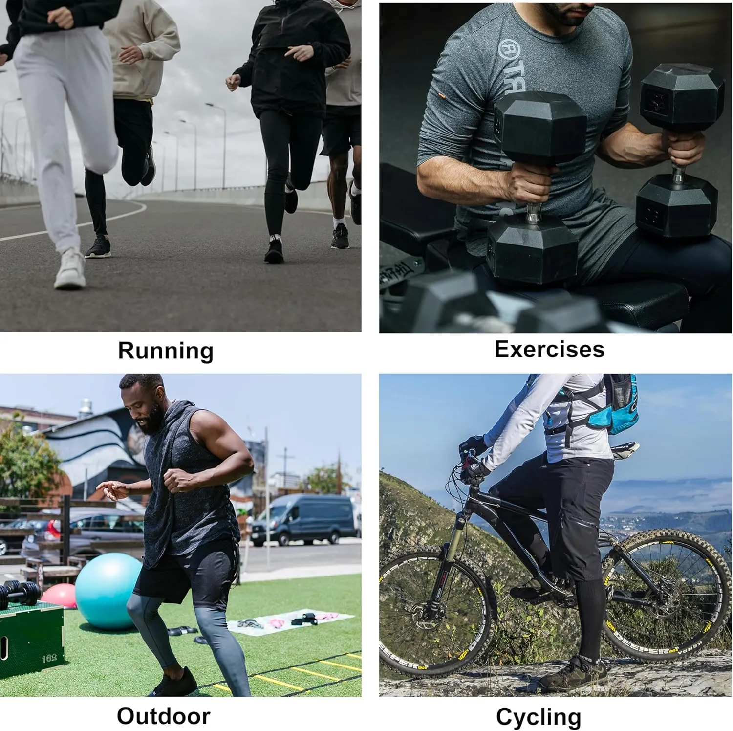 YUSHOW 2-3 Pack 3/4 Men's Compression Pants Tights Athletic Running Workout Leggings Quick Dry Sports Baselayer
