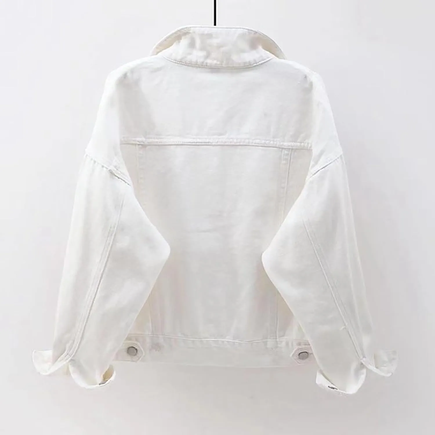 YUTANRAL Denim Jacket for Women Trendy Oversized Jean Jackets Button Long Sleeve Tops With Pockets Fashion Fashion Clothes